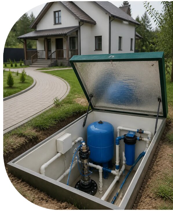 Автономное водоснабжение дома в Большой Камне от 152115 р. | АПаруса-Бль